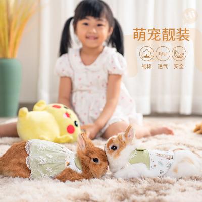 China Lovely 100% Sustainable Pet Rabbit Pet Clothing Cotton Princess Skirt Pet Clothing for sale