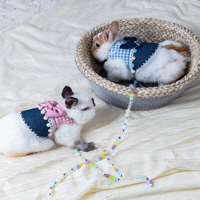 China Sustainable Cool Designer Rabbit Pet Harness Vest Summer Thin Breathable For Small Animal for sale