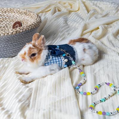 China Sustainable Custom Fashion Comfortable Rabbit Pet Harness Vest Clothes For Rabbits for sale