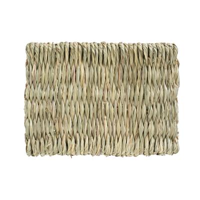 China Natural Straw Chew Toy Cooling Bed Woven Mats For Rabbit Grass Mat for sale