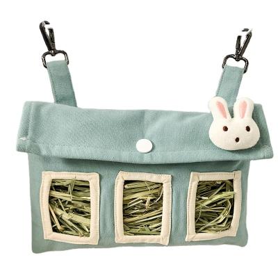 China Custom Hanging Feeding Rabbit Automatic Hay Feeder Bag For Chinchilla Hamsters And Small Animals for sale