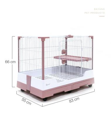 China Wholesale Breathable Indoor Pink Hamster Rabbit Pet Display Cage Portable For Small Animal for sale