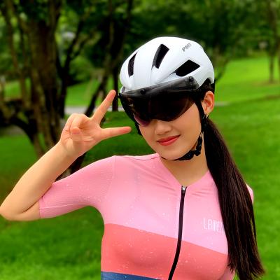 China PMT Helmet Durable Cycling Gear Integrated Safety Hat With Goggles For Men And Women Road Mountain Bike Helmets for sale