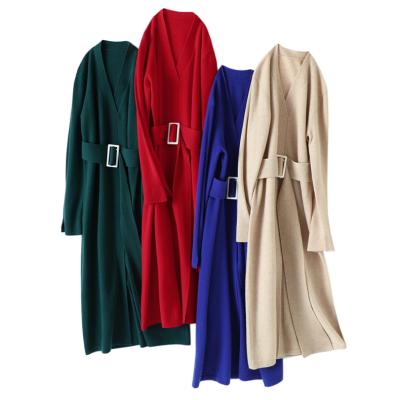 China Anti-wrinkle autumn knit dress autumn and winter style long-sleeved Korean slim waist female skirt long above - knee base sweater dress for sale