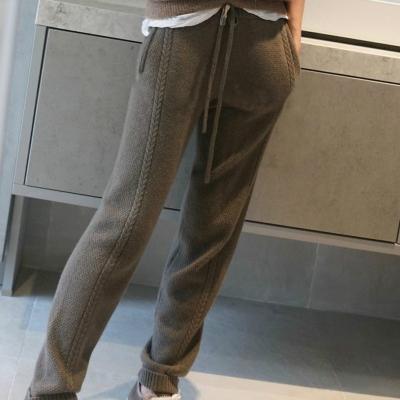 China 2020 New Winter Anti-wrinkle Harem Feet Pants Female Loose Casual Straight Pants Large Size Carrot Thick Wool Trousers for sale