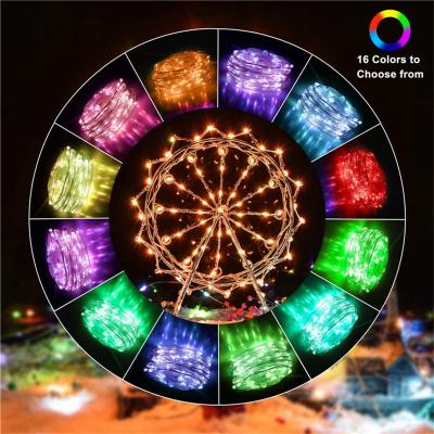 China Outdoor Polychromatic APP Control Christmas Light Wedding Decoration RGB Smartphone Waterproof Led String Light Led Christmas Light Decoration for sale