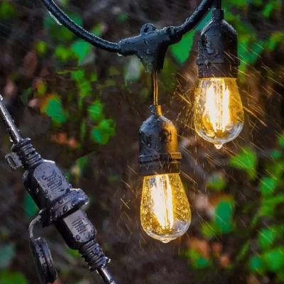 China 12021 Garden Holiday Decoration Commercial Warm White Outdoor Filament Bulb Solar String Light for sale