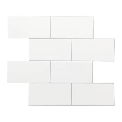 China Rustic Tiles Home DIY Mosaic Decoration Subway Design White Peel And Stick Tile For Kitchen And Bathroom Backsplash for sale