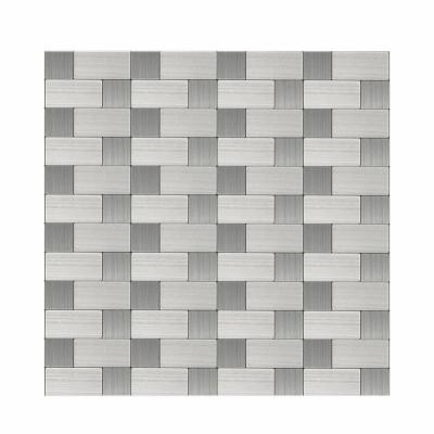 China Glazed metal tiles upgrade new materials 4mm thickness self-adhesive backsplash skin and stick aluminum tiles for sale