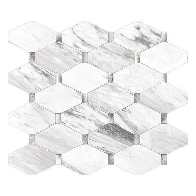 China Glazed Metallic Tiles 3d Effect Waterproof Aluminum Composite Peel And Stick Shower Wall Tiles 4 Mm Thickness Wall Tile for sale