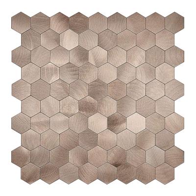 China Glazed Metal Tiles Glue Backsplash Wall Tile PVC Kitchen Backsplash Peel and Stick Exterior Waterproof Stick on Wall for sale