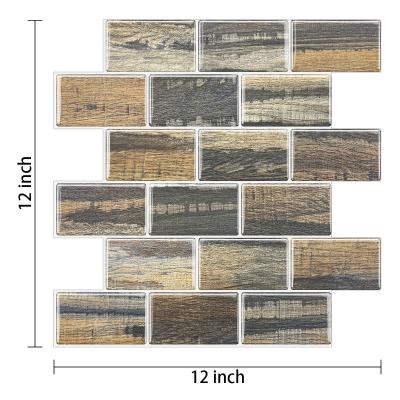 China Hot Selling Interior Waterproof+ECO-Friendly+Self-adhesive 3d wall panel decor peel and stick wallpaper for kitchen backsplash for sale