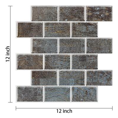 China Waterproof+ECO-Friendly+Self-adhesive 3d peel and stick wall panel home decor removable wallpaper for kitchen backsplash for sale