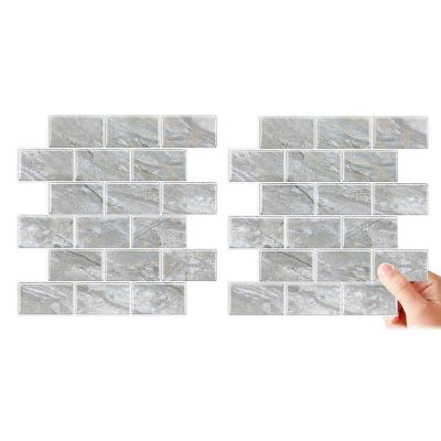 China Waterproof+ECO-Friendly+Self-adhesive 3D Self-adhesive Waterproof+ECO-Friendly+Self-adhesive 3D Peel and Stick Wall Tile Sticker 3d Wall Tiles Kitchen Wall Bathroom Wallpapers for sale