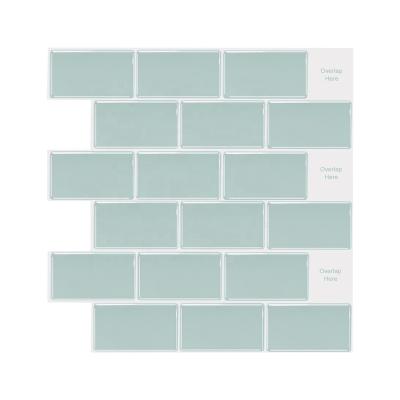 China Morden 12*12 Inch Green Subway Wall Tiles New Arrival European Style Peel And Stick On Wall Tile Backsplash for sale