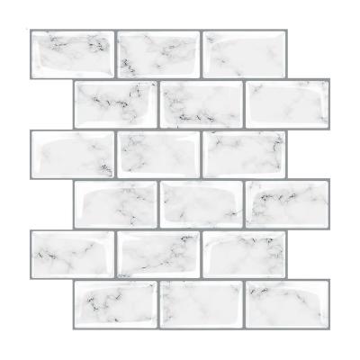 China Waterproof+ECO-Friendly+Self-adhesive 3d skin tiles and waterproof sticker wall self-adhesive wallpaper for bathroom for sale