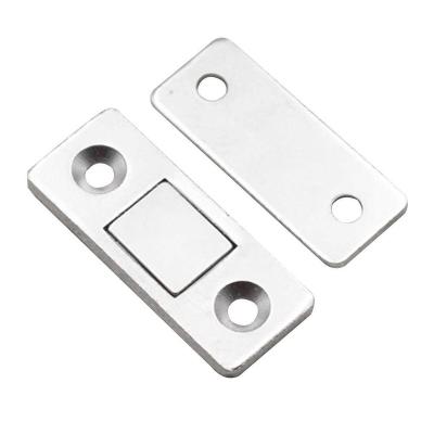 China Furniture Door Square Stainless Steel Magnetic Door Stop With Strong Strip For Furniture Door for sale