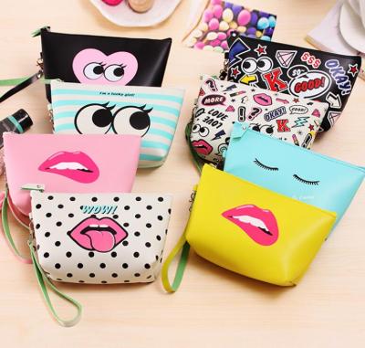 China Wholesale Custom Girl Cosmetic Bag Universal PU Large Capacity Creative Hot Selling Creative Waterproof Bags for sale