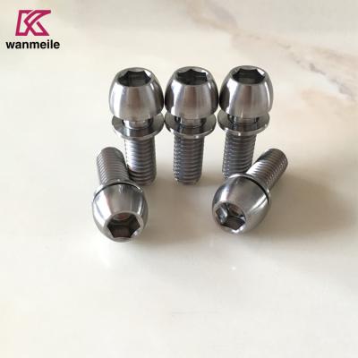 China Ti6al4v M5 M6 20mm Titanium Screw Oli Slick Titanium Bolt For Bike for sale