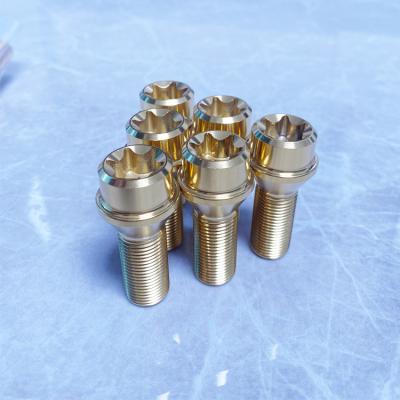 China gr5 Ti6al4v M14 M12 Titanium lug bolt torx key for car durable for sale