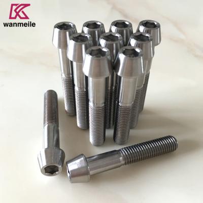 Chine Gr5 DIN912 boulon de tête conique en titane boulon de tête hexagonale en titane pour moto et vélo à vendre