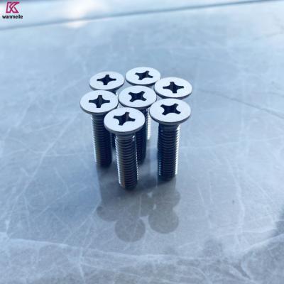 China Grade 2 Grade 5 M6 M8 Custom Titanium Cross Head Drive Screws CNC Machining for sale