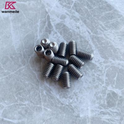 China DIN913 Gr2 Titanium Set Screw Concave Or Flat End High strength-to-weight ratio for sale