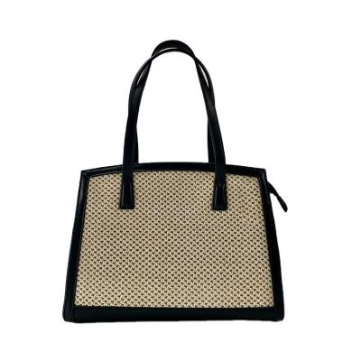 China High Quality Ladies Tote Weave Soft Leather Handbag Casual Attractive Dress Factory Sale for sale