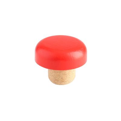 China Non-Refillable Custom Wholesale Manufacturing Wooden Stopper Polymer Wine Stopper Glass Wine Bottle Cork Stopper for sale