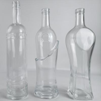 China Beverage factory direct sales mass production glass bottle glass bottle drinking square wine bottle for sale