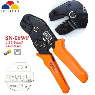 China SN-06WF Mini European Straight Multi COLORS Jaw Terminal Crimping Tool Pliers 0.25-6mm2 DIY Tools Crimper Pliers for sale