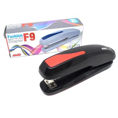 China Easy Opreation F-9 Cheap Price Fashion 2-tone Color Stapler No.24/6,26/6 Staples 25 Sheet Capacity Non-slip Metal Full Strip Stapler for sale