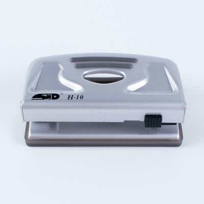 China Durable H-10 Mini Pocket Size Custom PVC Card Plastic Notebook Paper Metal 10 Sheets Circle Round Hole Punch Craft Paper 2 Hole Puncher for sale