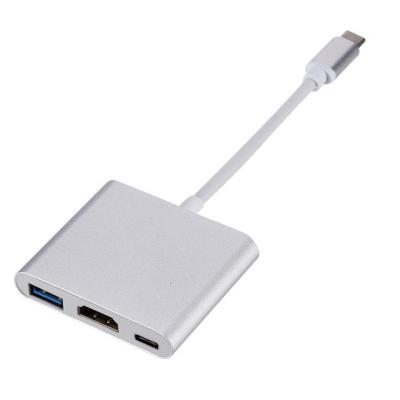 China 3A Best Buy Fast Charging Type C Hub Type-C To Hd + Usb3.0 Adapter Cable 3 In 1 USB Cable USB 3.0 Connector, Type C Mobile Phone, CN computer; GUA for sale