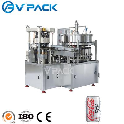 China Food Monoblock 2 in 1 Carbonated Beverage Beer Can Filling Machine /can Filling Sealing Machine Small Capacity for sale