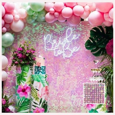 China Easy Installed Lilac Wall Backdrop Decoration Shimmer Birthday Party / Event / Theme Decorations for sale