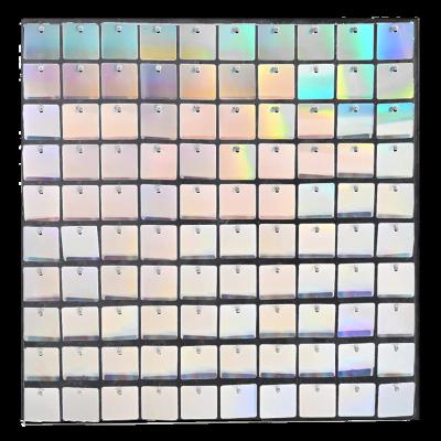 China Iridescent Glitter Wall Panels Square Shimmer Backdrop Decorations Shimmer Wall Backdrop Panels for Birthday Anniversary for sale