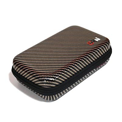 China Carry Travel Protective Storage Case Bag Bling Shockproof Packaging PU And Clear Elastic Slots For HDD USB Flash Memory Hard Disk for sale