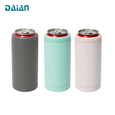 China New Arrival Slim Insulated 12oz Stainless Steel Beer Can Lean Cooler Waterproof for sale