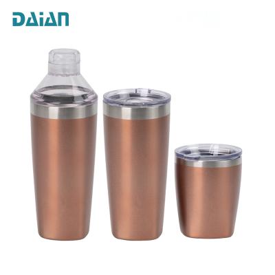 China Daian Leakproof Shaker 20oz Vacuum Stainless Steel Tumbler And Cocktail Shaker With Lid for sale