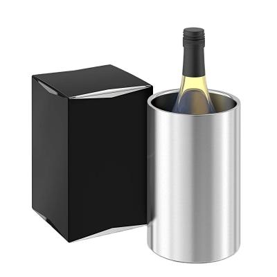 China New Arrival Champagne Chiller Double Wall Ice Bucket 750ml Cooler Wine Bottle Stored for sale