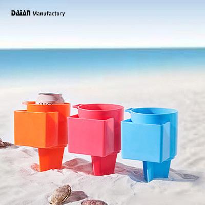 China Amazon Viable Success Colorful ABS Beach Plastic Cup Holder On Sand for sale