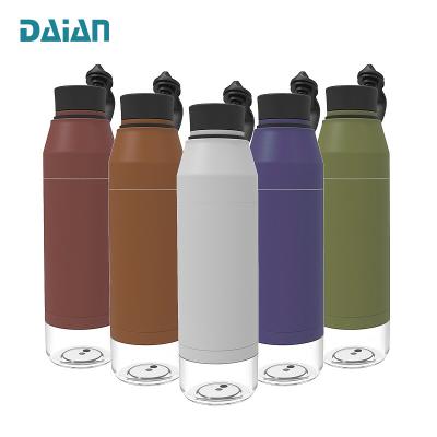 China Leak Proof Sustainable Lid BPA Free Sports Stainless Steel Eco - Friendly Water Bottle With Three Parts for sale