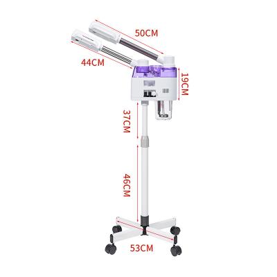 China Moisturizer Adjustable Sprayer Hot And Cold Facial Face Skin Steamer Machine With Stand Moisture Equipment For Salon for sale