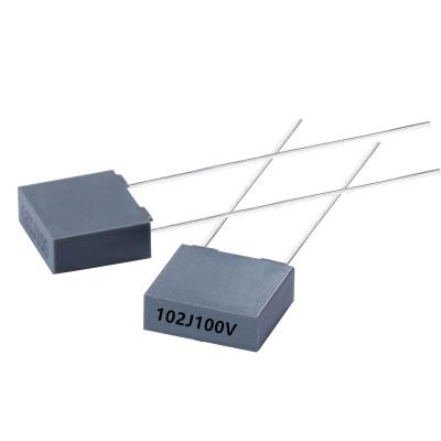 China 0,0022 uF Polyester DC-Folienkondensator-MKT 100 VDC-Neigung 5mm zu verkaufen