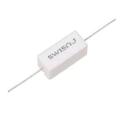 China Resistor de cerámica 5W15ΩJ SQP 5W 15ohm el 5% del cemento de la herida del alambre en venta