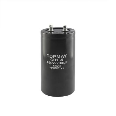 China Dia 64mm Aluminum Electrolytic Capacitor 450V 2200UF Screw Terminal Te koop