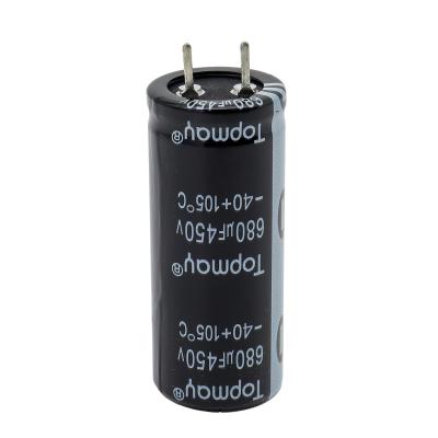 China tipo condensador electrolítico de aluminio del estirón de 680uF 450V para el flash de la foto en venta