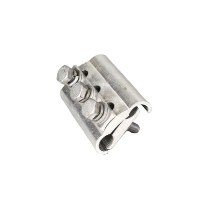 China KS Electrical Wire Clamp Aluminum Aluminum Groove Parallel Flange With 3 Bolts for sale