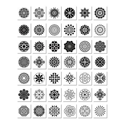 China Hot Sale Mandala Stencils Drawing Dotting Tools Art Mandala Stencil Painting Pen Fun Kids Drawing Board Mandala Stencil for sale